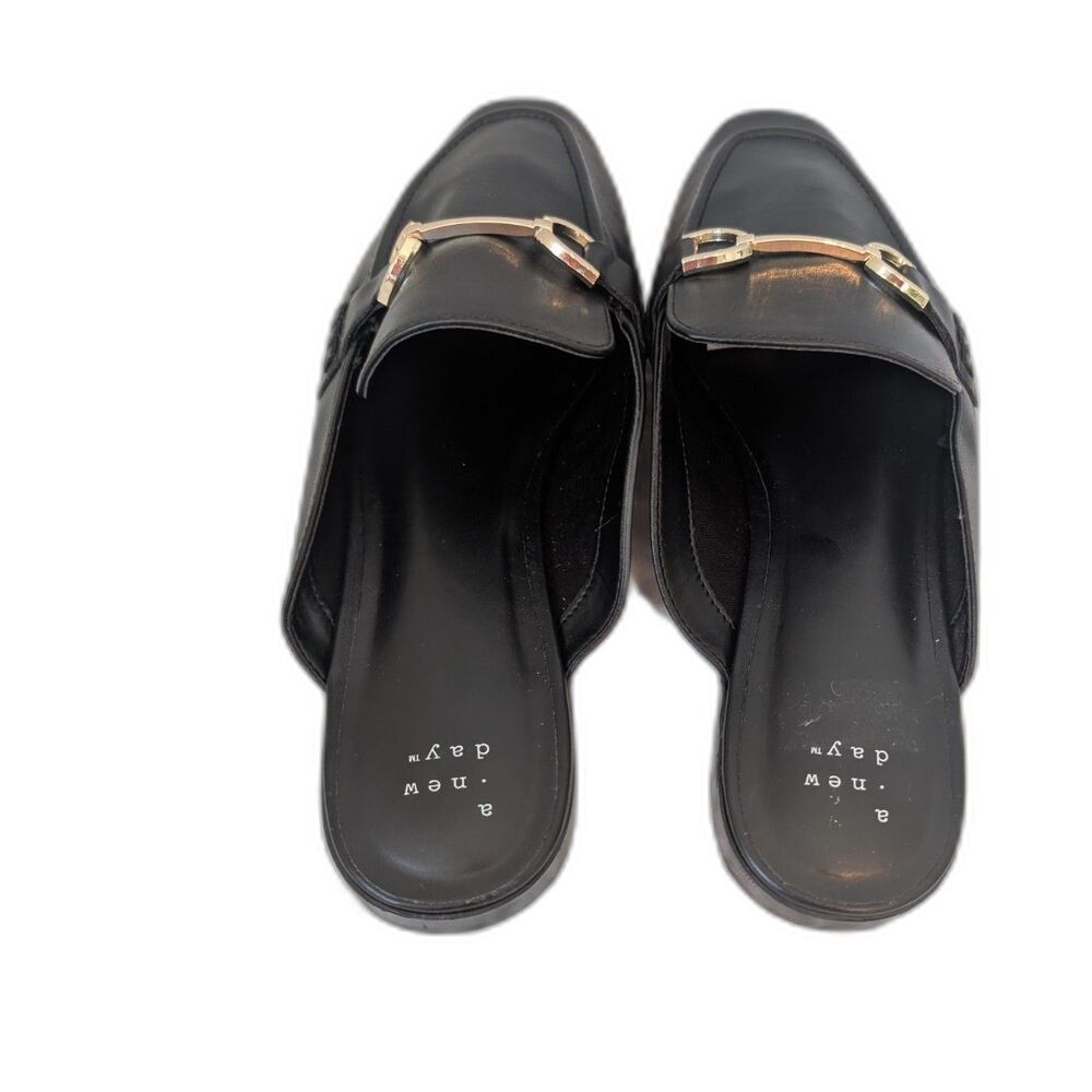 Women's Sandy Mule Flats -A New Day- Black Size Various Size 9.5 - Picture 6 of 8